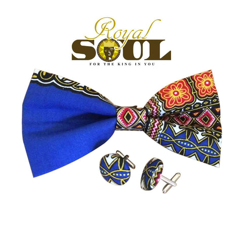 Dashiki Print Bowtie and Cufflink set