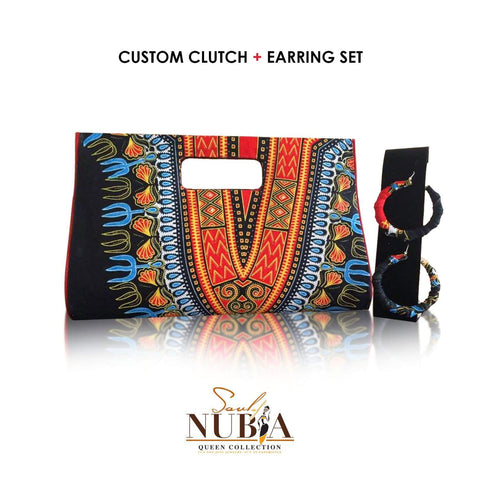 Dashiki Print Clutch